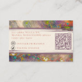 Carte De Visite Holographique Abstrait Rainbow Rose or féminin (Dos)