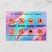 Carte De Visite Holographique Aesthétique Lash Client Après Soin (Dos)