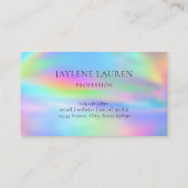 Carte De Visite Holographique Arc-en-ciel holographique à la mode  (Dos)