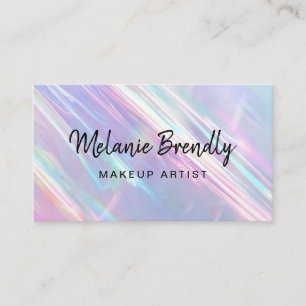 Carte de visite holographique branché de maquillag