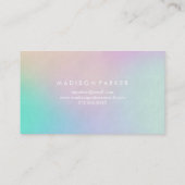Carte De Visite Holographique coloré tendance | Géométrique (Dos)