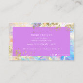 Carte De Visite Holographique Crystal Prisme & Gold Foil (Dos)