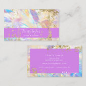 Carte De Visite Holographique Crystal Prisme & Gold Foil (Devant / Derrière)