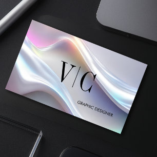 Carte de visite holographique de luxe en perle