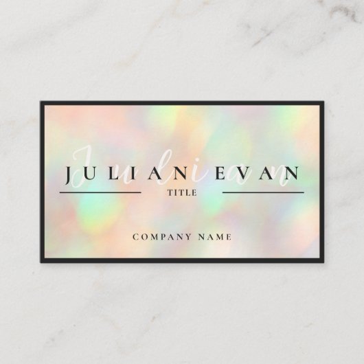 Carte de visite Holographique de script profession (Devant)