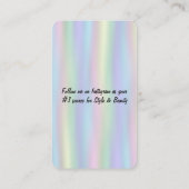 Carte De Visite Holographique Design-Social Media QR Code (Dos)