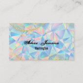 Carte De Visite Holographique Diamant Arrière - plan Opal Minimal  (Devant)
