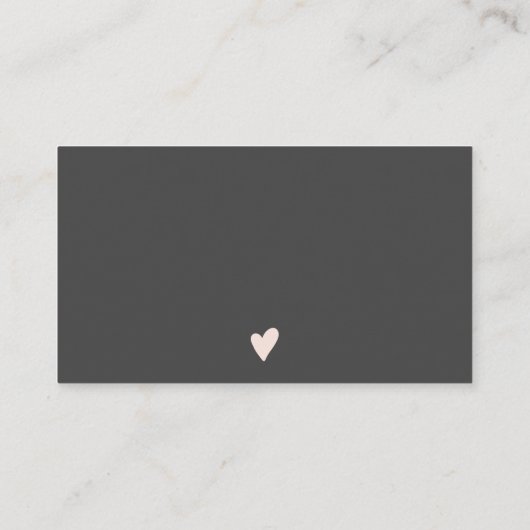 Carte De Visite Holographique en or chic merci fait avec amour (Dos)