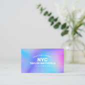 Carte de visite holographique Faux Rainbow (Debout devant)