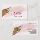 Carte De Visite holographique femme épilation main dépilation cire (Devant / Derrière)