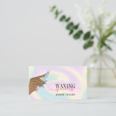 Carte De Visite holographique femme épilation main dépilation cire (Debout devant)