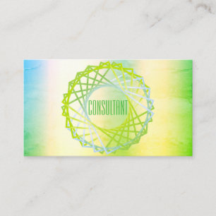 Carte De Visite Holographique Flashy Géométrie colorée Aquarelle