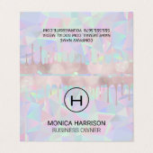 Carte De Visite Holographique géométrique | Boke Drip (Extérieur déplié)