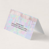 Carte De Visite Holographique géométrique | Boke Drip (Dos)