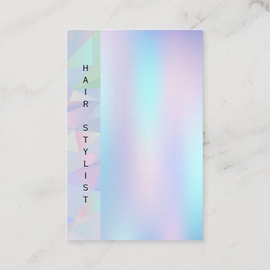 Carte De Visite Holographique géométrique | Code QR (Dos)