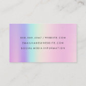 Carte De Visite Holographique géométrique | Code QR (Dos)