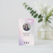 Carte de visite holographique Girly Instagram (Debout devant)