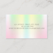 Carte De Visite Holographique Iridescente Gold Parties scintillant (Dos)