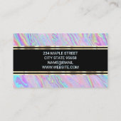 Carte De Visite Holographique Iridescente Liquify Arrière - plan (Dos)