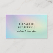 Carte De Visite Holographique Iridescente Moderne Elégant Salon de (Devant)