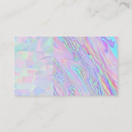 Carte De Visite Holographique Iridescgraphique | Rainbow Liquid | (Dos)
