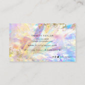 Carte De Visite Holographique Iridesecent arc-en-ciel et fausse fe (Dos)