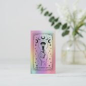 Carte de visite holographique Makeup Rainbow Celes (Debout devant)
