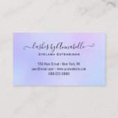 Carte De Visite Holographique maquillage OeilLashes Parties scinti (Dos)