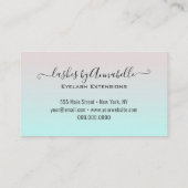 Carte De Visite Holographique maquillage OeilLashes Parties scinti (Dos)