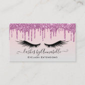 Carte De Visite Holographique maquillage OeilLashes Parties scinti (Devant)