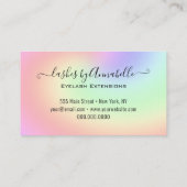 Carte De Visite Holographique maquillage OeilLashes Parties scinti (Dos)