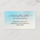 Carte De Visite Holographique maquillage OeilLashes Parties scinti (Dos)