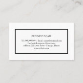 Carte De Visite Holographique minimaliste élégante loyauté (Dos)