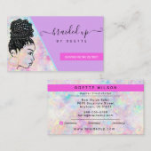 Carte De Visite Holographique moderne Braider Stylist (Devant / Derrière)