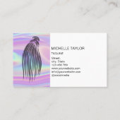 Carte De Visite Holographique moderne cheveux Braider, tresses, tr (Dos)