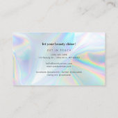 Carte De Visite Holographique moderne cheveux et maquillage (Dos)