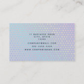 Carte de visite Holographique moderne de Faux (Dos)