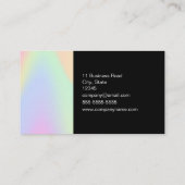 Carte De Visite Holographique moderne et script noir élégant (Dos)