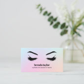 Carte De Visite Holographique moderne Eyelash Browbar professionne (Debout devant)