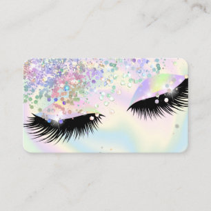 Carte De Visite holographique moderne maquillage girly iridescend