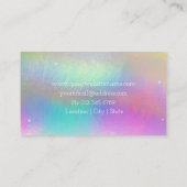 Carte de visite holographique moderne moderne rose (Dos)