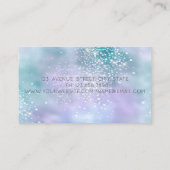 Carte De Visite Holographique moderne Parties scintillant Argent F (Dos)