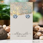 Carte De Visite Holographique moderne Parties scintillant de verre