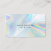 Carte De Visite Holographique moderne QR Code maquillage Beauticie (Devant)