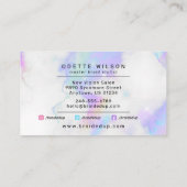 Carte De Visite Holographique Nuages Cheveux Braider Stylist Braid (Dos)