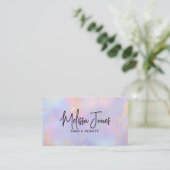 Carte De Visite Holographique Opal Blush Rose Gold (Debout devant)