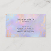 Carte De Visite Holographique Opal Blush Rose Gold (Dos)