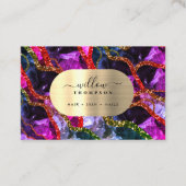 Carte De Visite Holographique Opal Purple Géode Agate (Devant)