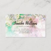 Carte De Visite Holographique Parties scintillant aquarelle Pastel (Dos)