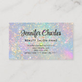 Carte De Visite Holographique Parties scintillant de glam Élégant (Dos)